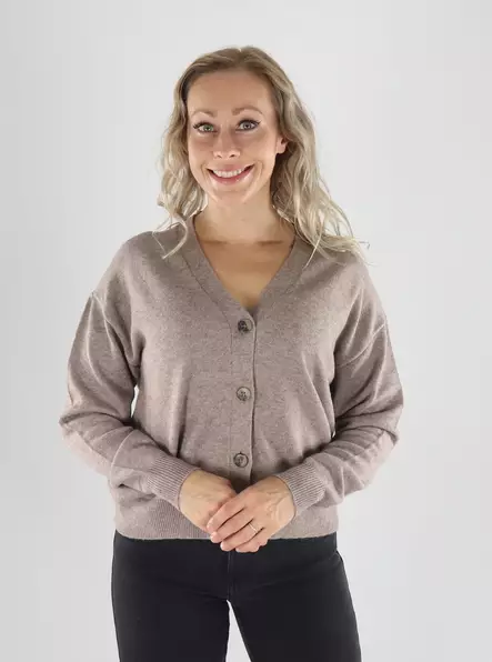 Vila Cardigan VIRIL V-NECK KNIT CARDIGAN falcon - Women's knitwear - 141618 - 1