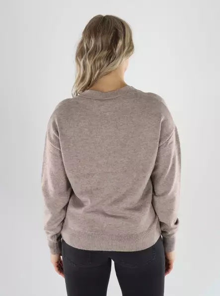 Vila Cardigan VIRIL V-NECK KNIT CARDIGAN falcon - Women's knitwear - 141618 - 2