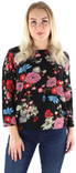 JDY Shirt 7/8, Black/Flower - Women's long sleeved shirts - 122058 - 1
