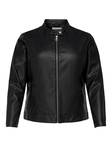 Only Carmakoma Plus size Women's Jacket Robber faux pu, Black - Women's leather- and pu-jackets - 125708 - 5