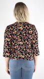 Only Shirt Nova lux 3/4, black/perry flower - Women's long sleeved shirts - 130568 - 2