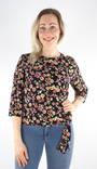 Only Shirt Nova lux 3/4, black/perry flower - Women's long sleeved shirts - 130568 - 1