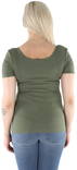 Pieces Women's ribb t-shirt Kitte, Green - Women's T-shirts - 126108 - 2