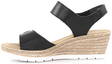 Rieker Wedge Sandals 619B9-00, Black - Rieker women`s sandals - 126088 - 2