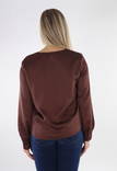 Vila V-neck brown Satin Shirt - Women's long sleeved shirts - 134148 - 2