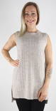 Vila Knitted Vest Cleo long natural - Women's knitwear - 132038 - 1