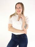 Vero Moda women's t-shirt Honey Lace snow white - Women's T-shirts - 136248 - 1