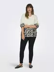 Only Carmakoma plus size sweater birch/black - Women's knitwear - 137148 - 2