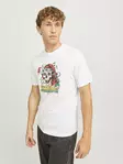 Jack&Jones men's t-shirt Xmas Christmas Skull white - Men's T-shirts - 137418 - 1