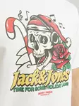 Jack&Jones men's t-shirt Xmas Christmas Skull white - Men's T-shirts - 137418 - 5