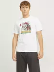 Jack&Jones men's t-shirt Xmas Christmas Skull white - Men's T-shirts - 137418 - 2