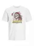 Jack&Jones men's t-shirt Xmas Christmas Skull white - Men's T-shirts - 137418 - 6