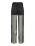 Vila wide-leg glitter pants Rhinestone black/w.sequenc - Women's trousers - 138468 - 4