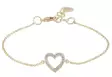 Snö of Sweden Bracelet Nisi heart gold/clear - Bracelets - 138638 - 1