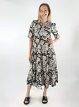 JDY dress Troya Midi tapioca/black - Dresses and tunics - 138758 - 1