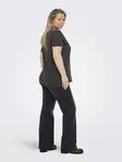 Only Carmakoma women's plus size t-shirt Life black/rock - Women's T-shirts - 138868 - 2