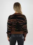 Vero Moda women's animal print sweater black/emperad - Women's knitwear - 139128 - 2