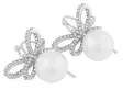 Snö of Sweden Earrings Ribbon silver/clear - Earrings - 140028 - 2