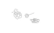 Snö of Sweden Earrings Flora rose silver/clear - Earrings - 141128 - 2