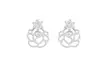 Snö of Sweden Earrings Flora rose silver/clear - Earrings - 141128 - 1