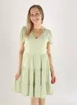 JDY Dress JDYSEZEN LIFE S/S BUTTON DRESS lint/24-02-26 - Dresses and tunics - 141328 - 1