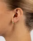 Snö of Sweden Earrings Everly Small knot crystal ring gold/clear - Earrings - 141588 - 2