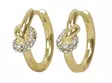 Snö of Sweden Earrings Everly Small knot crystal ring gold/clear - Earrings - 141588 - 1
