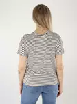 JDY women's striped t-shirt O-Neck cloud dancer/chicory - Women's T-shirts - 140438 - 2