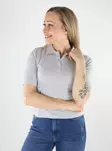 JDY women's t-shirt JDYSALSA Polo light grey melange - Women's T-shirts - 138598 - 1