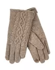Migant Knitted Gloves NPG145 beige - Women's beanies and gloves - 137628 - 1