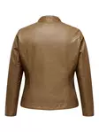 Only Carmakoma faux leather jacket Faux Leather cognac - Women's leather- and pu-jackets - 138898 - 2