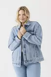 Only Carmakoma women's plus size denim jacket Ocean Oversize light blue denim - Women's denim jackets - 138018 - 1