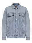 Only Carmakoma women's plus size denim jacket Ocean Oversize light blue denim - Women's denim jackets - 138018 - 2