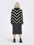 Only Carmakoma plus size sweater Pullover black/w.cloud dancer - Women's knitwear - 137138 - 3