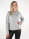 Only women's sweater O-Neck light gray - Women's knitwear - 137058 - 1