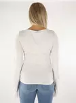 Only Shirt boatneck light grey - Women's long sleeved shirts - 136618 - 2