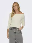 Only off shoulder sweater whitecap gray - Women's knitwear - 137648 - 1