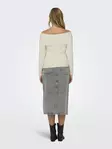 Only off shoulder sweater whitecap gray - Women's knitwear - 137648 - 2