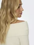 Only off shoulder sweater whitecap gray - Women's knitwear - 137648 - 5