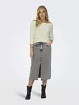 Only off shoulder sweater whitecap gray - Women's knitwear - 137648 - 3