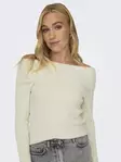 Only off shoulder sweater whitecap gray - Women's knitwear - 137648 - 4