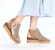 Rieker women's wedge sandals 63791-60 beige - Rieker women`s sandals - 140368 - 5