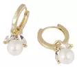 Snö of Sweden Earrings Eira pearl gold/white - Earrings - 140048 - 2