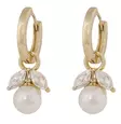Snö of Sweden Earrings Eira pearl gold/white - Earrings - 140048 - 1