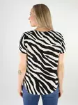 Vero Moda women's t-shirt VMEASY Joy birch/zebra - Women's T-shirts - 138588 - 2