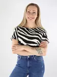 Vero Moda women's t-shirt VMEASY Joy birch/zebra - Women's T-shirts - 138588 - 1