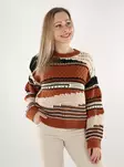 Vila women's sweater O-Neck birch/black/leat - Women's knitwear - 137568 - 1