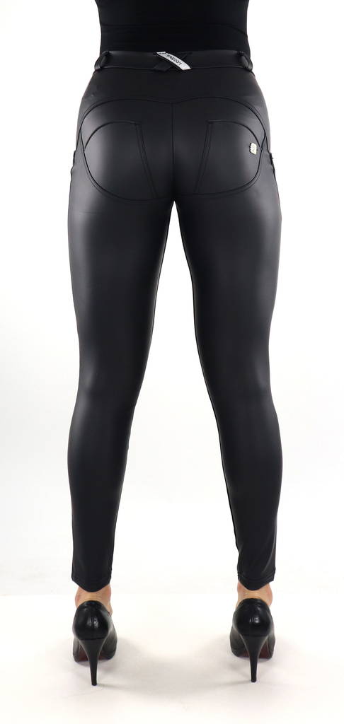 Freddy pants Vegan Leather Regular Waist Super Skinny black