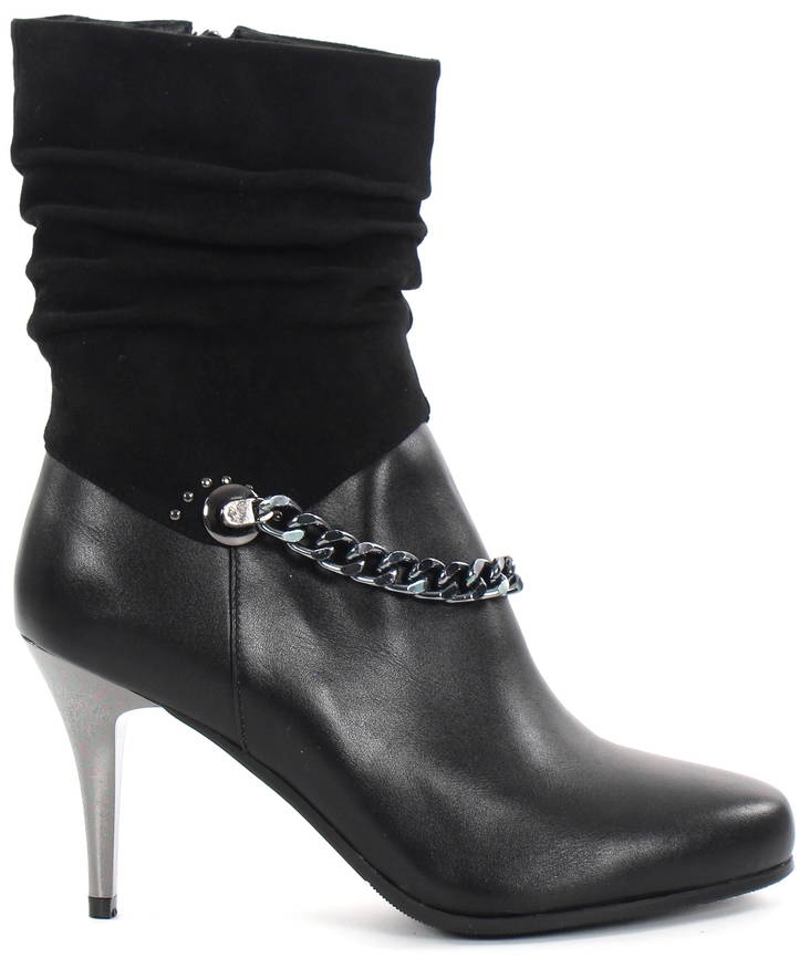Fuzz Ankle Boots 756, Black - Women's ankle boots - 127218 - 1