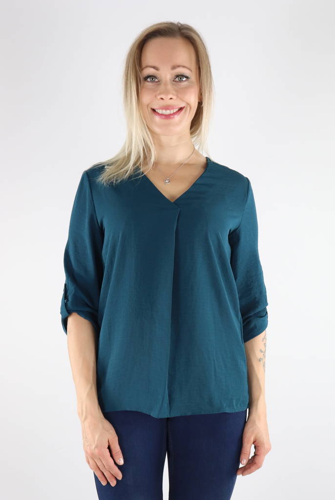 JDY Shirt 3/4 reflecting pond - Women's long sleeved shirts - 131838 - 1